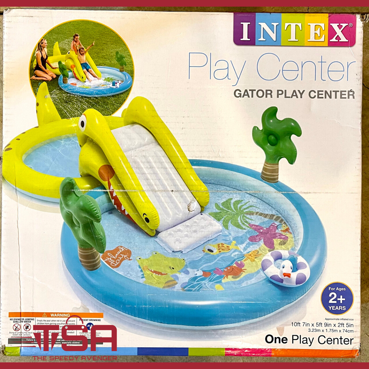 Intex Gator Inflatable Swimming Pool with Water Sprayer, 127