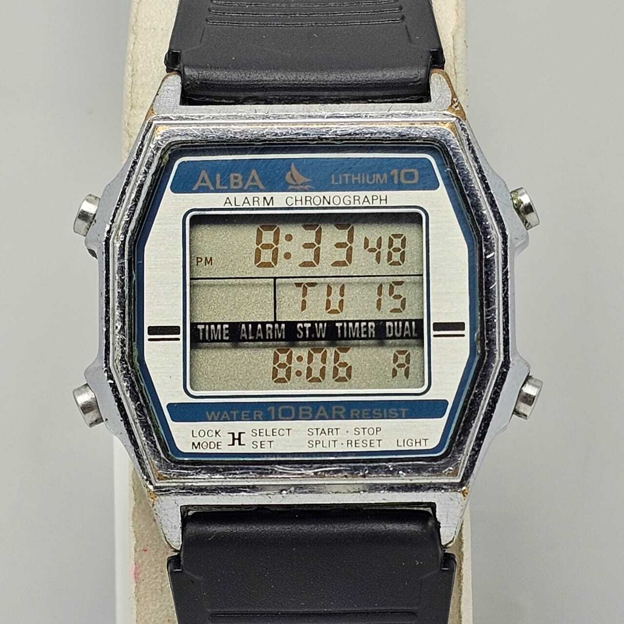 SEIKO ALBA PANELIGHT ALARM CHRONOGRAPH 腕 Seiko Alba Digital Chronograph-Alarm Watch - YouTube