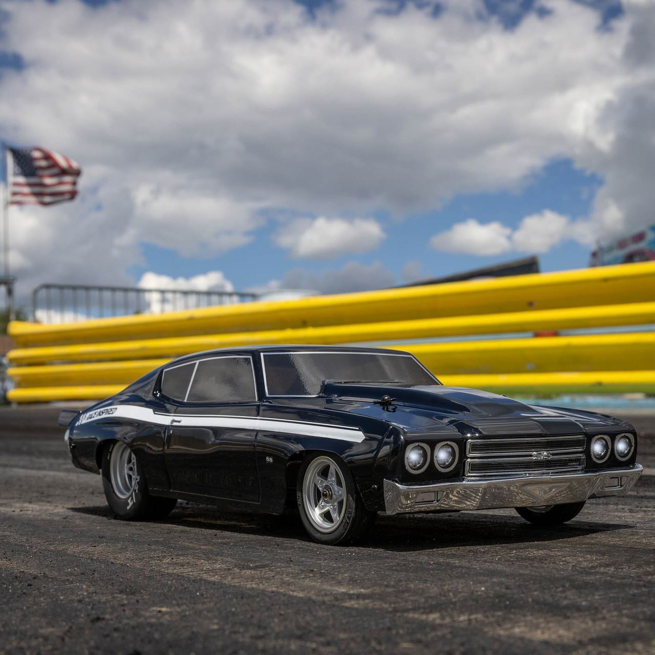 Losi 1/16 1970 Chevelle 2WD Mini No Prep Drag Car RTR Black # LOS01023T2