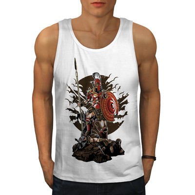 Wellcoda Sparta Warrior Fantasy Mens Tank Top