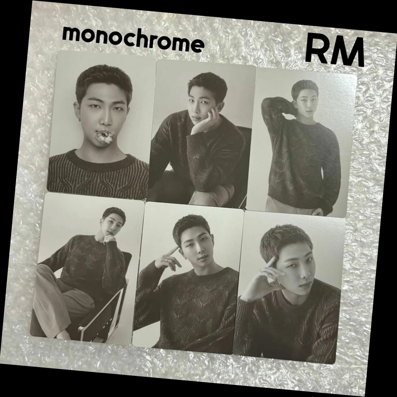 BTS 韓国POPUP MONOCHROME RM ミニフォトカードコンプセット BTS Pop Up RM MONOCHROME Mini Photocrad Complete Set Photo
