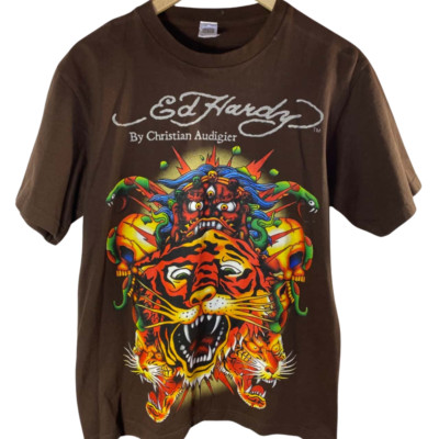 Ed Hardy By Christian Audigier Short Sleeve Unisex Cotton Tshirt Reprint  KH4828