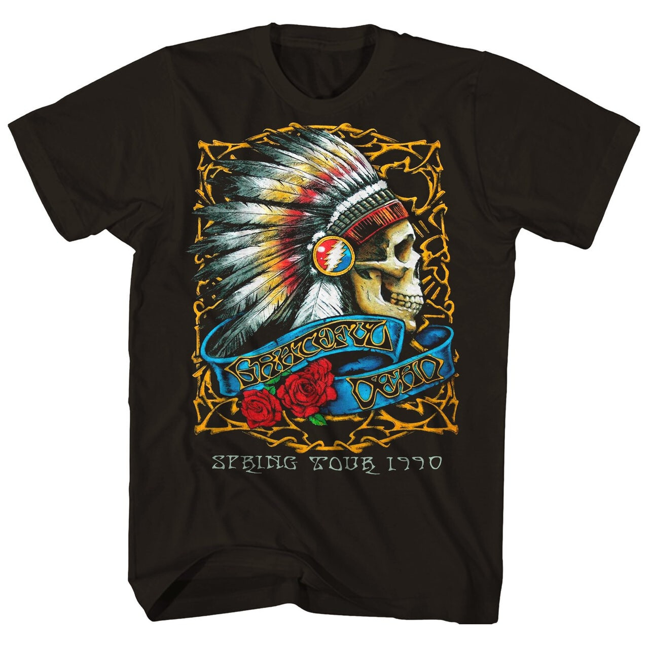 GRATEFUL DEAD EUROPEAN TOUR 1990 ツアーTシャツ Original vintage 1990 Grateful Dead Tie Dye European Tour