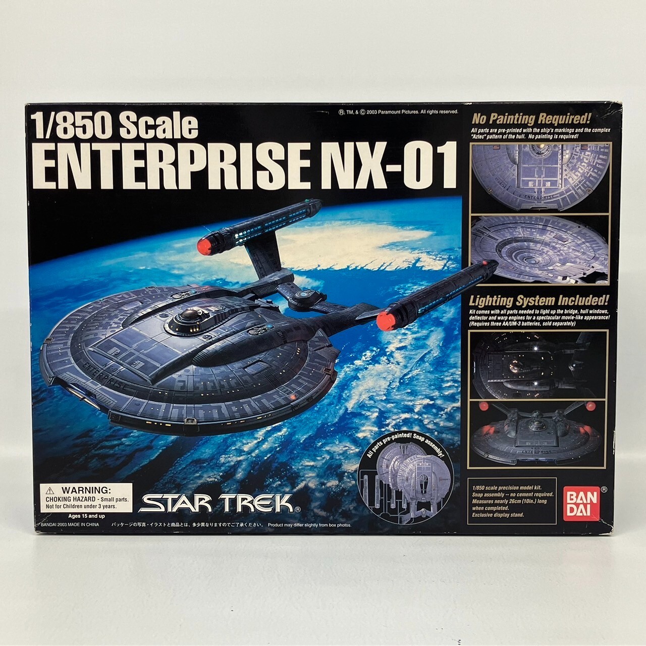 1/850 スケール ENTERPRISE NX-01 BANDAI Mint] Enterprise Nx-01 1/850 Scale Star Trek Bandai Model