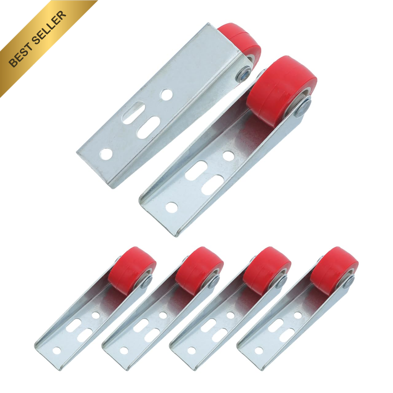 6Pcs Door Support Caster Wheels Side Mount Rollers for Sliding Door