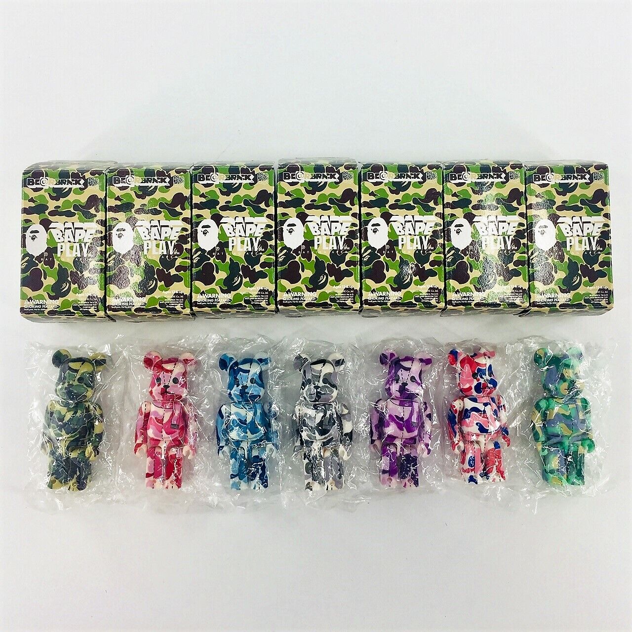 A Bathing Ape BAPE PLAY Camo SERIES 1 COMPLETE SET of 7 A Bathing Ape BAPE PLAY Camo SERIES 1 COMPLETE SET of 7