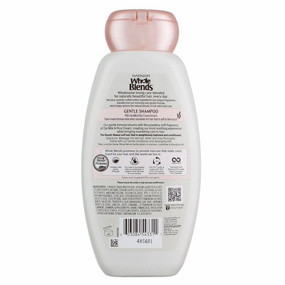 3 Pack Garnier Whole Blends Gentle Oat Milk & Rich Cream Extracts Shampoo, 12...