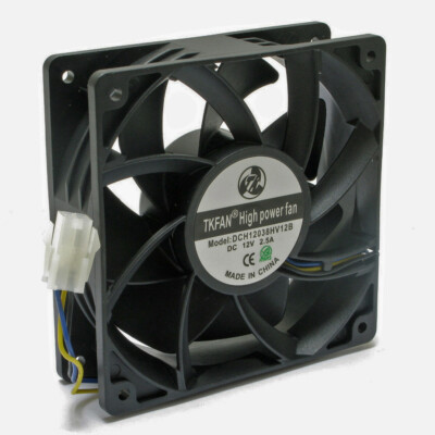 Ultra High Airflow 12V 2.5A MINER SERVER FAN 120x38mm 4.7'' 3-Pin PWM 285 CFM