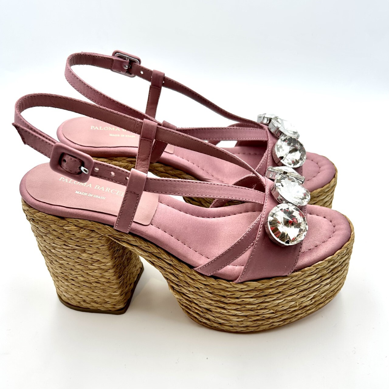Paloma Barcelò Pink High 10Cm Rope Heeled Sandals With