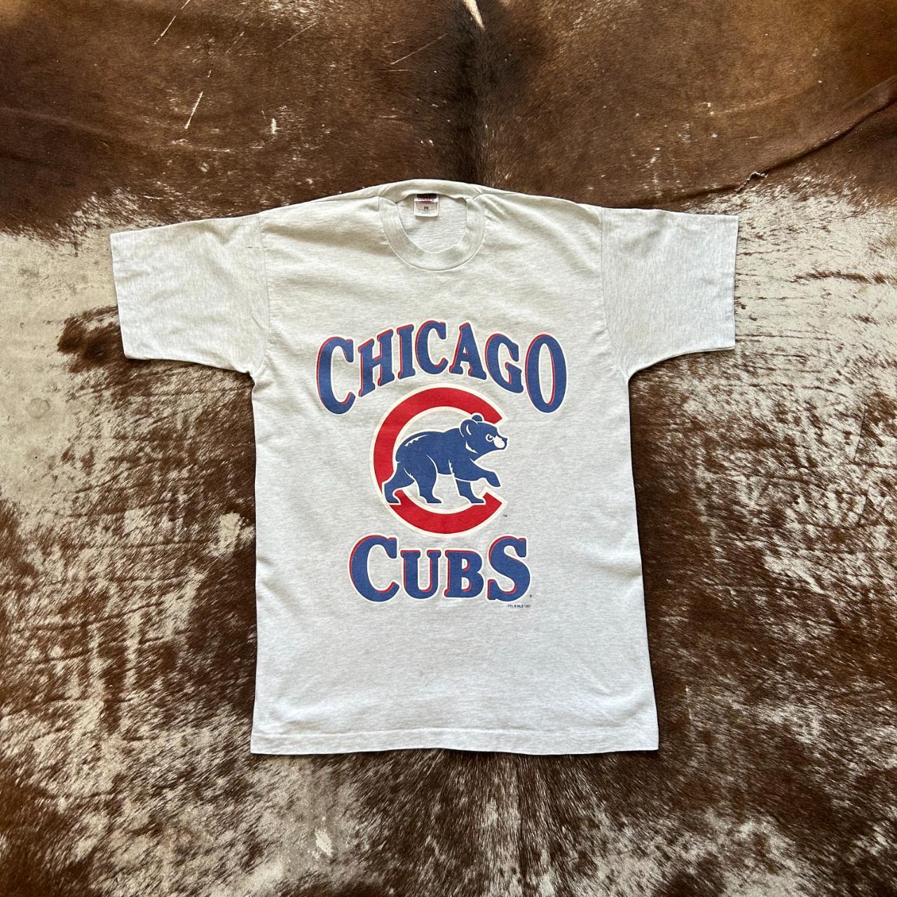 1997 Chicago Cubs MLB logo basic style Unisex T shirt Heavy