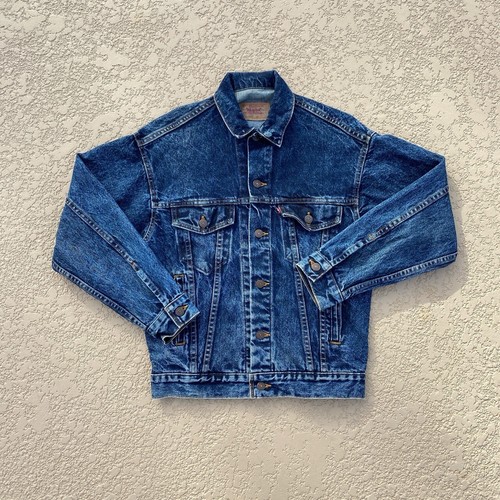 Vintage Levi's Type III 3 Denim Jacket Dark Indigo Blue XS