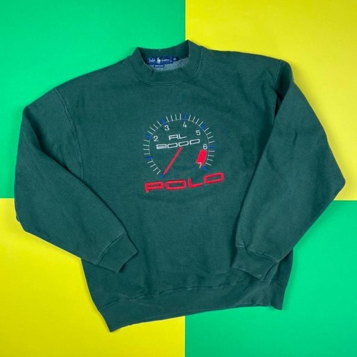 Vintage 90s POLO RL2000 Racing Speedometer Sweatshirt Sz XL Vintage 90s POLO RL2000 Racing Speedometer Sweatshirt Sz XL