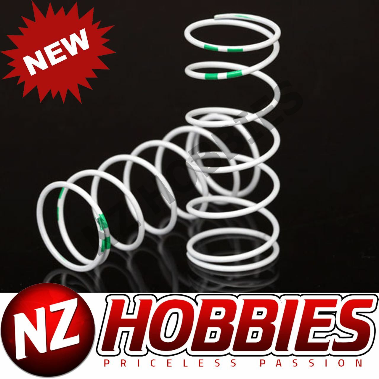 Traxxas 7441 Spring Shock White (GTR long) (0.653 rate green) (1 pair)