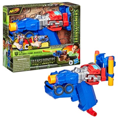 NERF Transformers Rise of The Beasts Optimus Prime Blaster 2 in 1