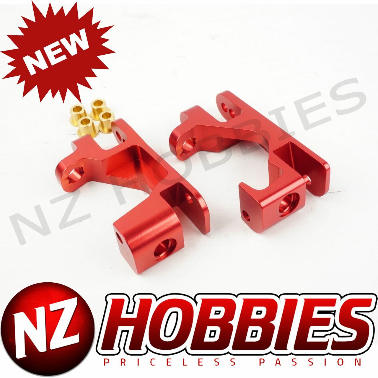 NZH Aluminum Front C-Hub Set RED For 1/10 Traxxas Slash 4x4 # NZUP05001_RED