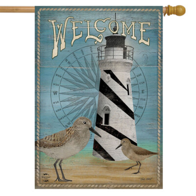 Briarwood Lane Welcome Lighthouse House Flag