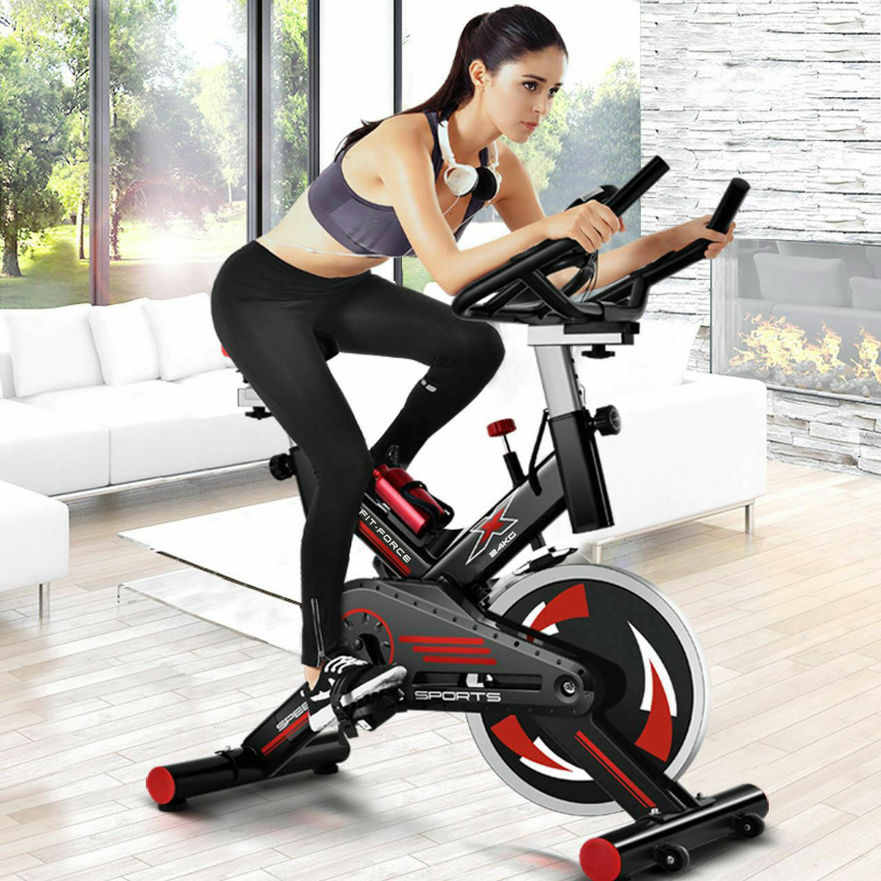Bici estática Fit-Force X24KG con volante de inercia de 24kg 