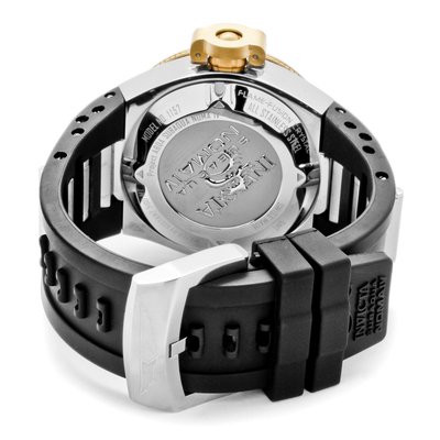 Pre-owned Invicta Swiss Made  1157 Subaqua Noma Iv Gmt Two-tone Black Dial Men's Watch