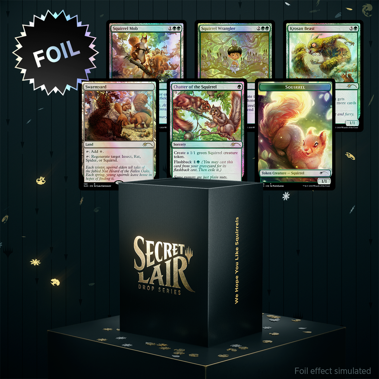 マジック：ザ・ギャザリング Secret Lair We Hope You Like Squirrels MTG Secret Lair We Hope You Like Squirrels Premium FOIL New Sealed