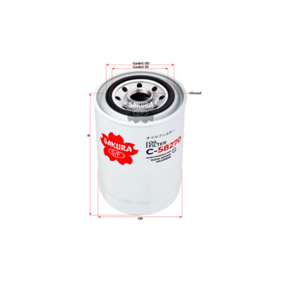 コカ Sakura Full Flow Spin-on Oil Filter C-58270 Cross Ref: 15208