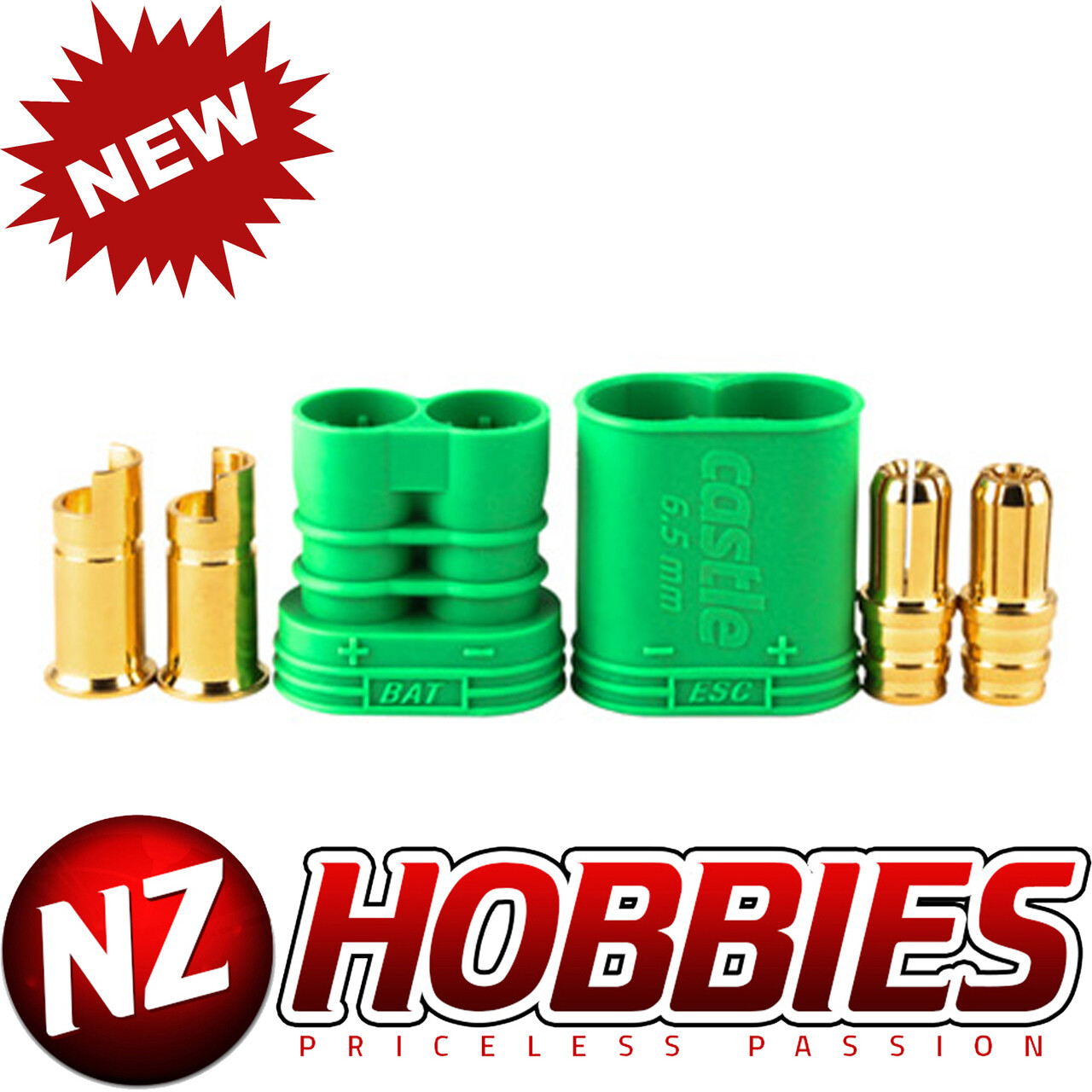 Castle Creations Polarized Bullet Connector, 6.5mm 011-0053-00