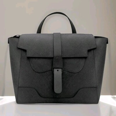 Senreve Maestra Convertible Bag Mimosa Black Vegan Leather 9 Pockets