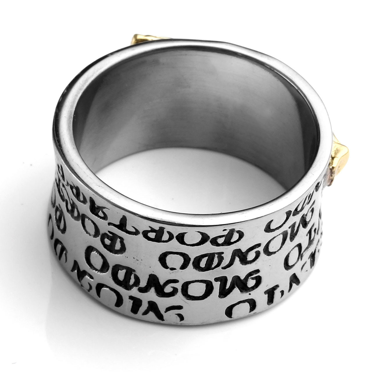 1pc Carved Jesus Bible 316L Surgical Steel Men's Finger Band Rings Gift us9-10