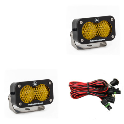 Baja Designs Amber S2 Pro Pair Work Scene Pattern 5000K LED 2,450 Lumens 