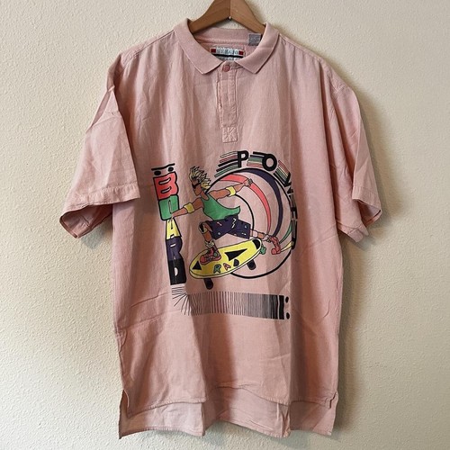 Vintage 90's Y2K Power Board Polo Shirt Size Large Y2K Skate