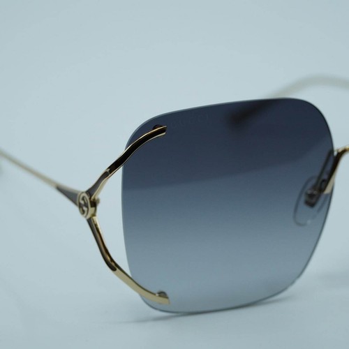 Pre-owned Gucci Gg0646s 001 Gold/grey 60-17-135 Sunglasses In Gray
