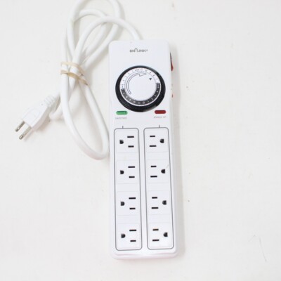 BN-LINK 8 Outlet Surge Protector with 7Day Digital Timer (4 Timed +4 Always On)