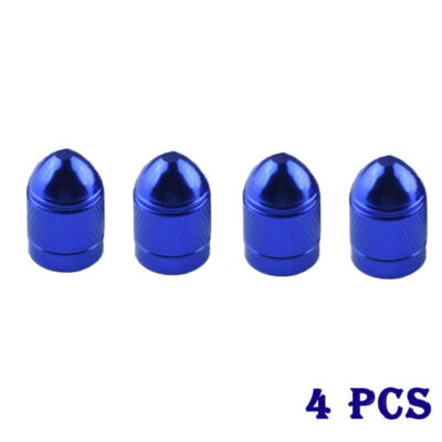4pcs Aluminium Bullet Car Wheel Valve Stems Dust Tire Cover Screw Caps -11 Color