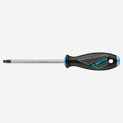 Witte Maxx Plus Metric Ball End Hex Screwdriver, 6.0 x 125mm