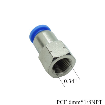 1 Pneumatic Female Connector Air Push In Fitting Straight Tube ODX NPT Female