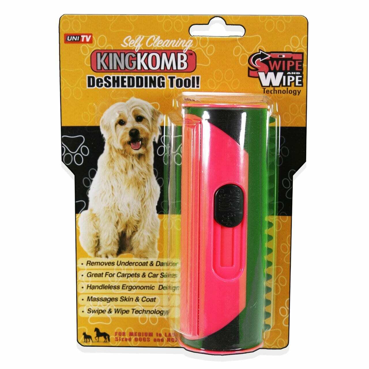 KingKomb Grooming Brush for Shedding DeShedding Tool ...