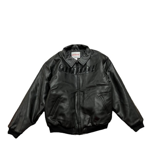 vintage kids Avirex leather bomber jacket Spell Out
