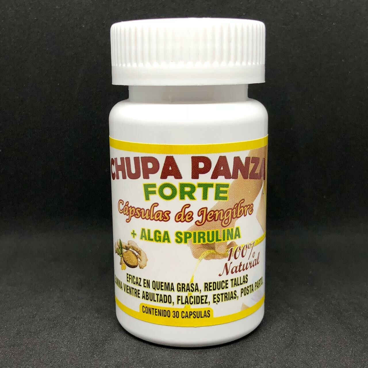 Chupa Panza 90 Cap 100% Natural Capsulas Jengibre, Quema Grasa, Reduce Tallas! 1