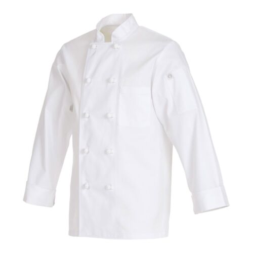 Chef Works Bordeaux Chef Coat Knot Closure White Kitchen Industrial Work Uniform
