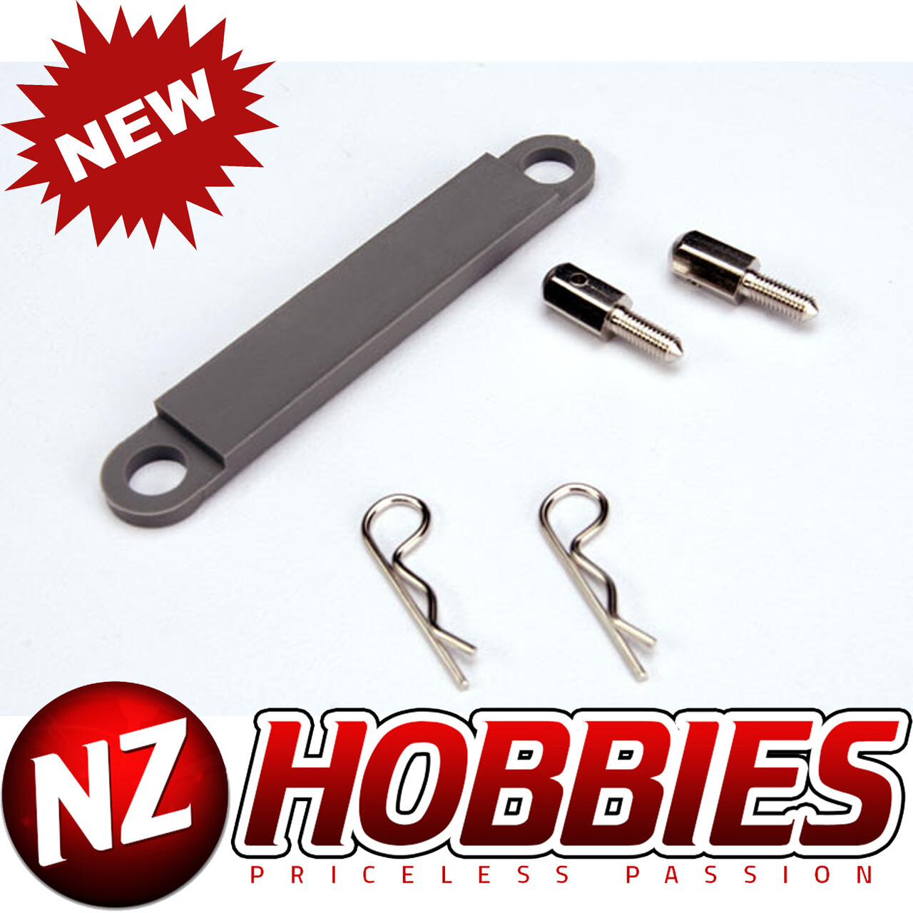 Traxxas 3727A Battery Hold Down Plate GREY Bandit / Rustler