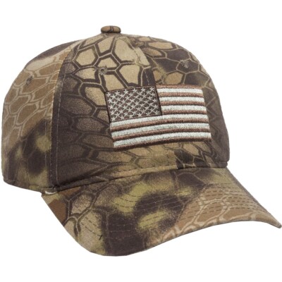 Outdoor Cap 120159-1-8 w/USA Flag Kryptek Highlander hat Adjustable
