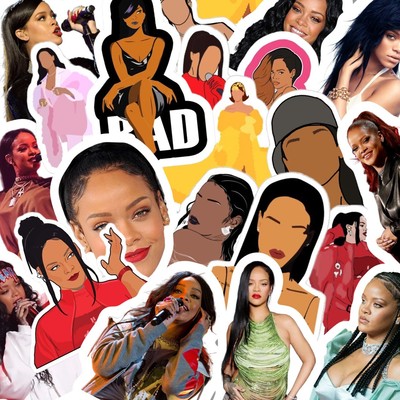440 CELEBRITY STICKERS RIHANNA  KATY PERRY NICKI MINAJ DUA LIPA TAYLOR SWIFT ETC