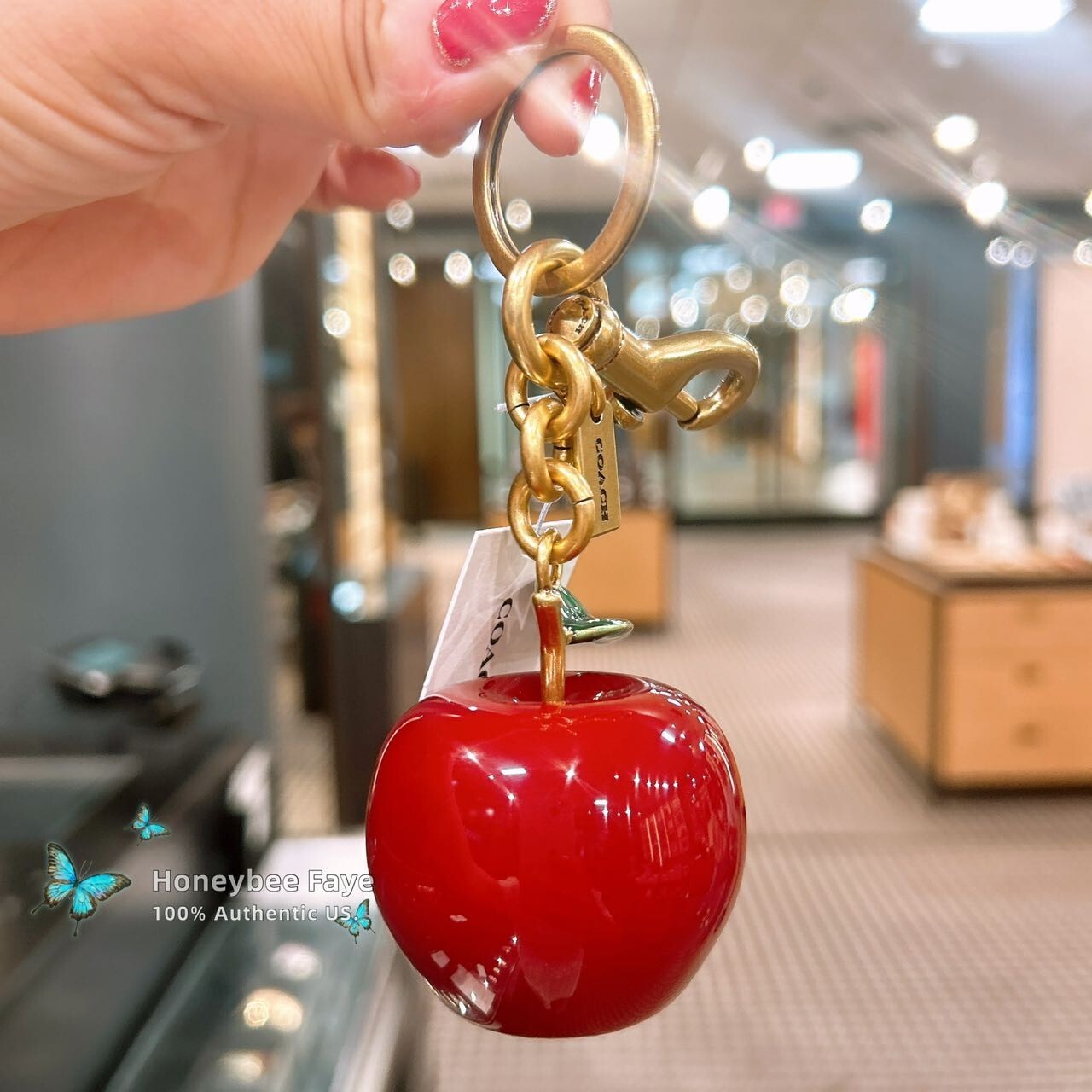 NWT Coach Small Apple Bag Charm CY399 | eBay