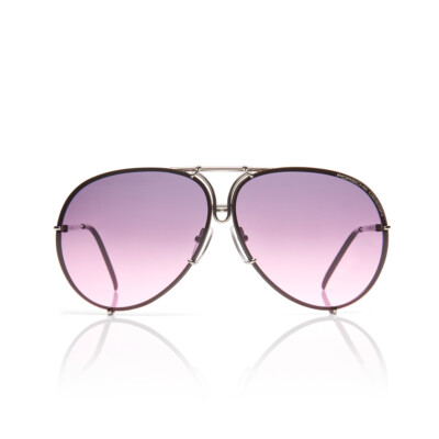 Pre-owned Porsche Design P8478 Iconic Sunglasses M - Titanium/pink Gradient + Extra Lenses In Pink Gradient V574