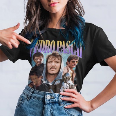 Vintage Bootleg Pedro Pascal T Shirt Women Outfits Merch 100% Cotton Clothing Un