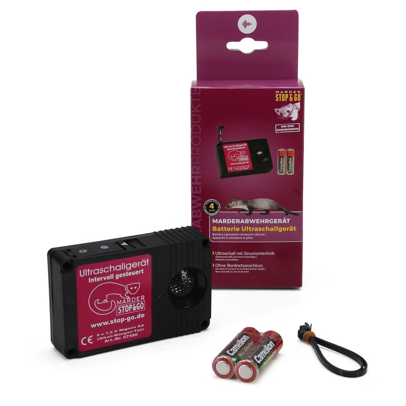 Stop & Go Marderschutz Marderschreck UltraschallgerÃ¤T Mit Batterie 07580