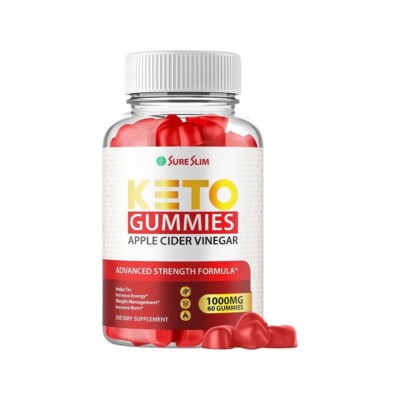Sure Slim Keto ACV Gummies, Vegan, Weight Loss Supplement - 60 Gummies
