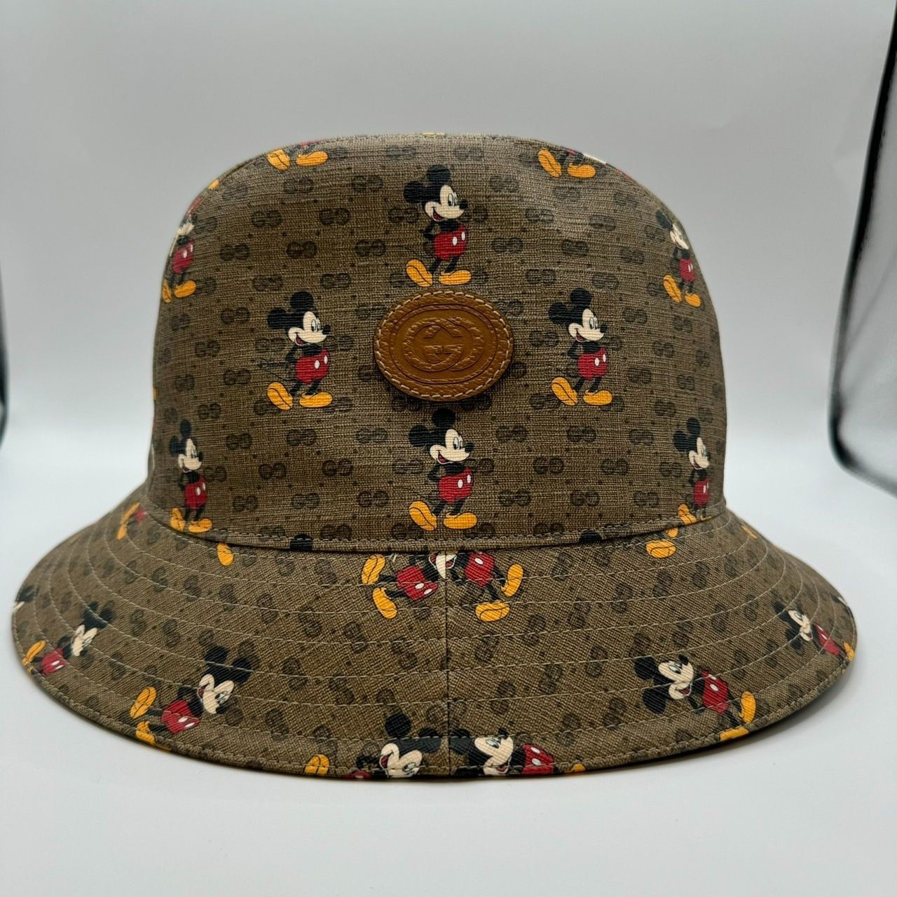 GUCCI×ミッキーコラボ　ハット Gucci x Disney Mickey Mouse Brown GG Bucket Hat Limited