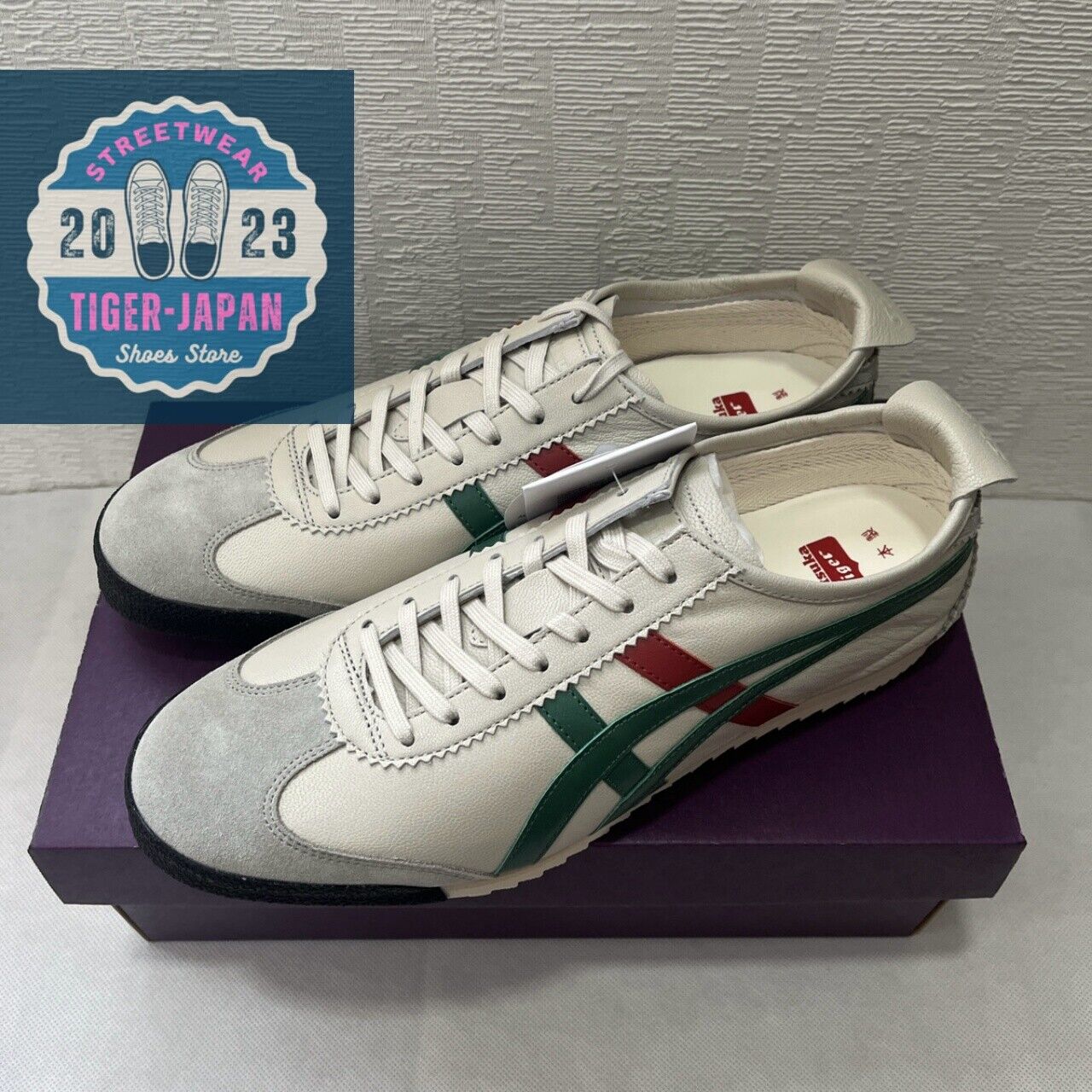 Onitsuka Tiger MEXICO 66 DELUXE 1181A436 100 Cream Green Onitsuka Tiger MEXICO 66 DELUXE 1181A436 100 Cream Green