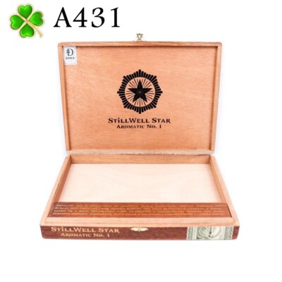 StillWell Star Toro Aromatic No. 1 Empty Wood Cigar Box 11.5'' x 8.5'' x 1.5'' A431