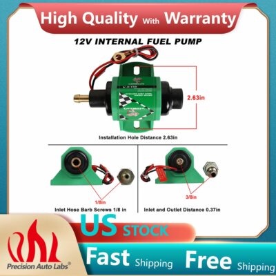 12D Micro Electric Diesel Fuel Pump Universal 12V 35GPH 4-7PSI for Transfer Pump